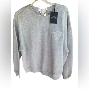 The Upside Light Gray Crew Neck Sweater